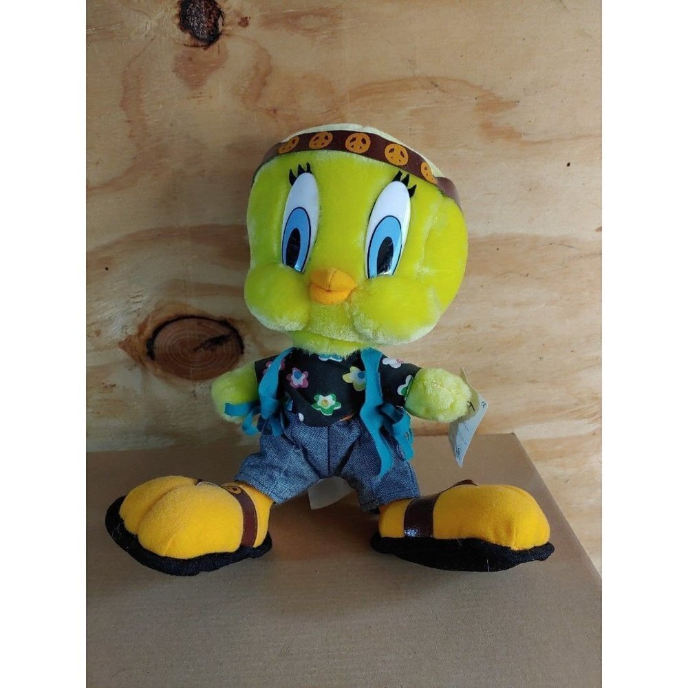 Vintage Hippie Tweety Bird Plush